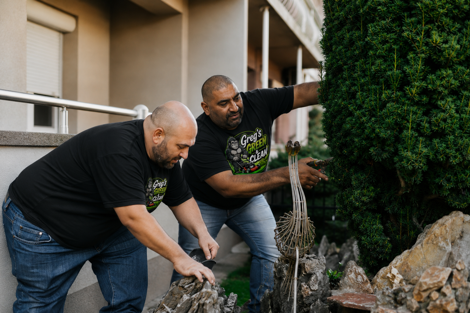 Greg's Green and Clean team at work